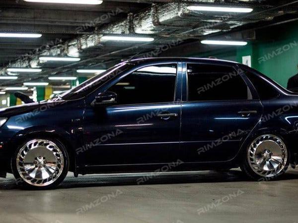 LADA Granta на литых дисках MESSER R17 - Фото № 2