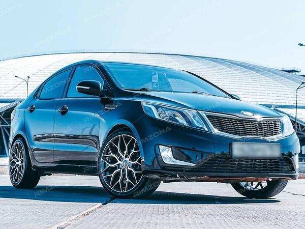 Kia Rio на литых дисках в стиле VOSSEN HF2 R18 - Фото № 1