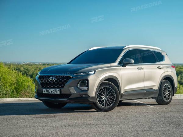 HYUNDAI SANTA FE НА ЛИТЫХ ДИСКАХ BRIXTON CM6-R R18 - Фото № 1